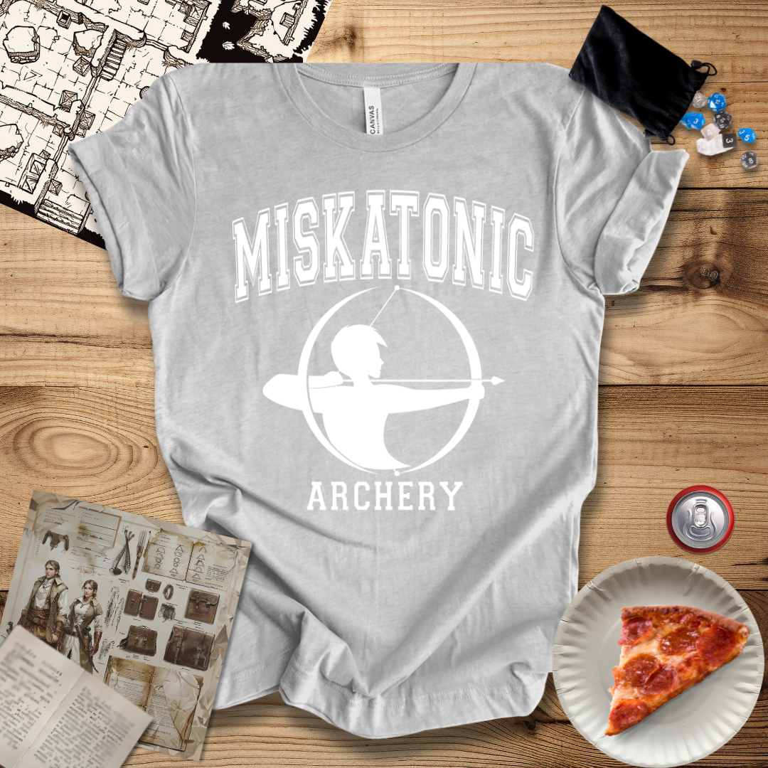 Miskatonic Archery White T-Shirt