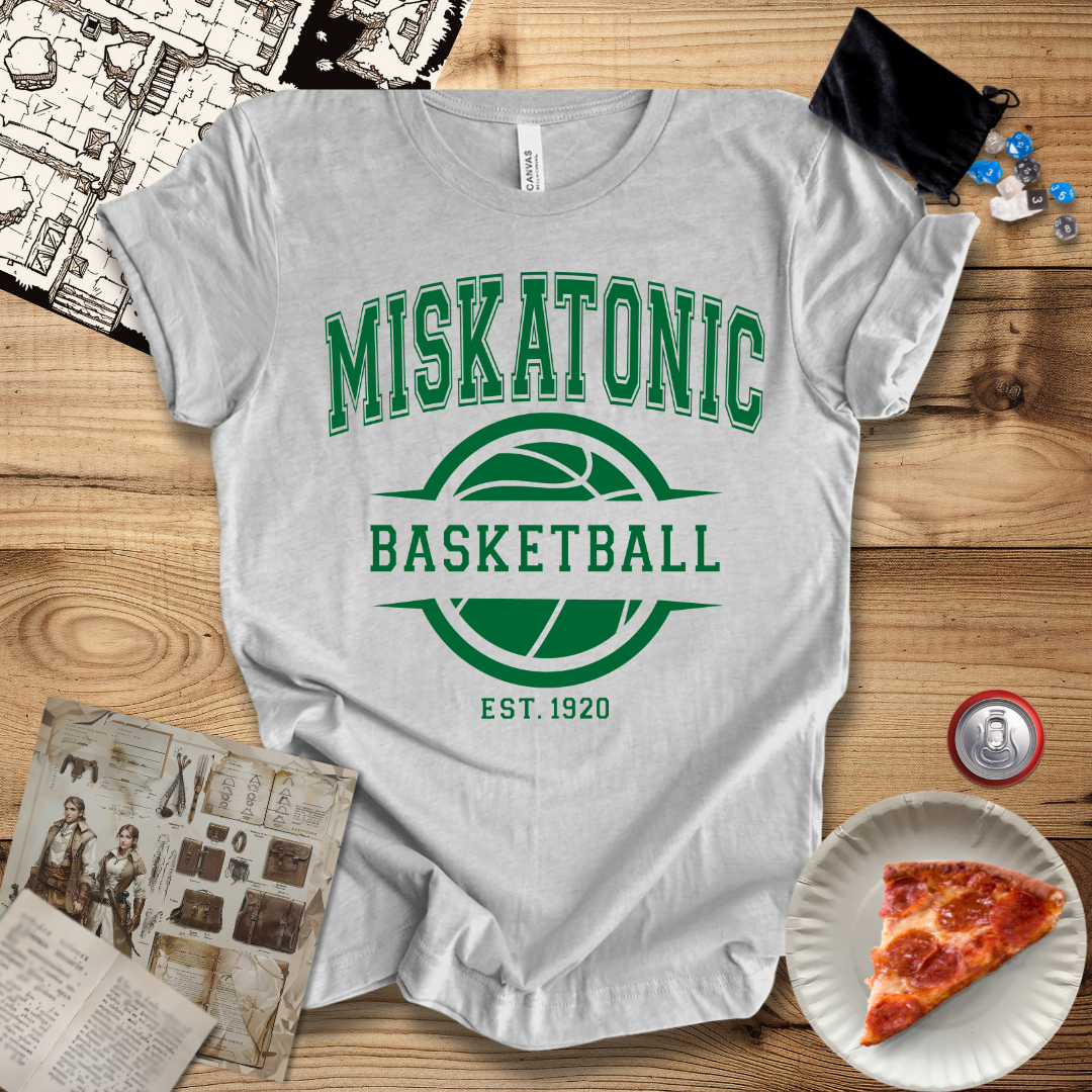 Miskatonic Basketball Green T-Shirt