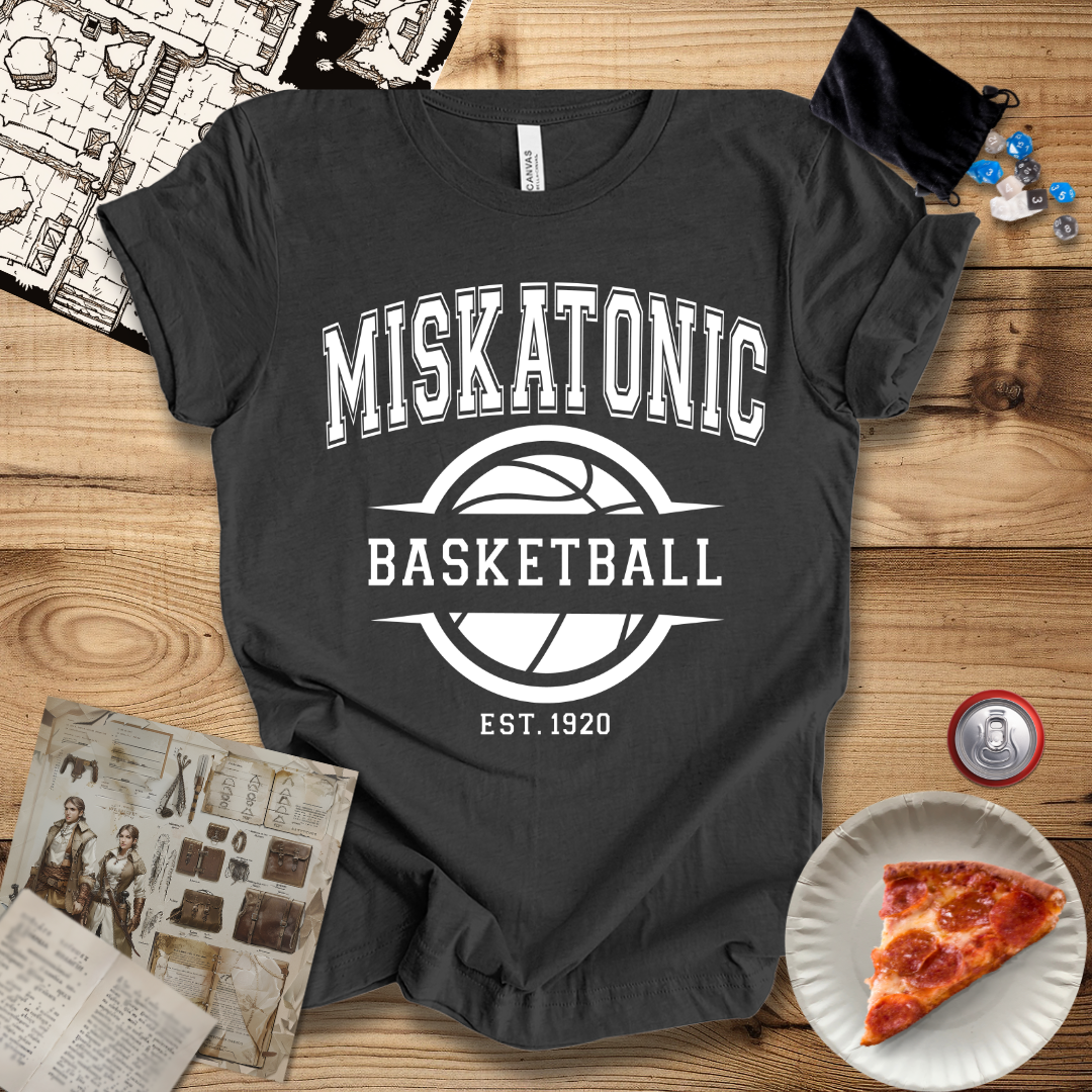 Miskatonic Baskeball White T-Shirt