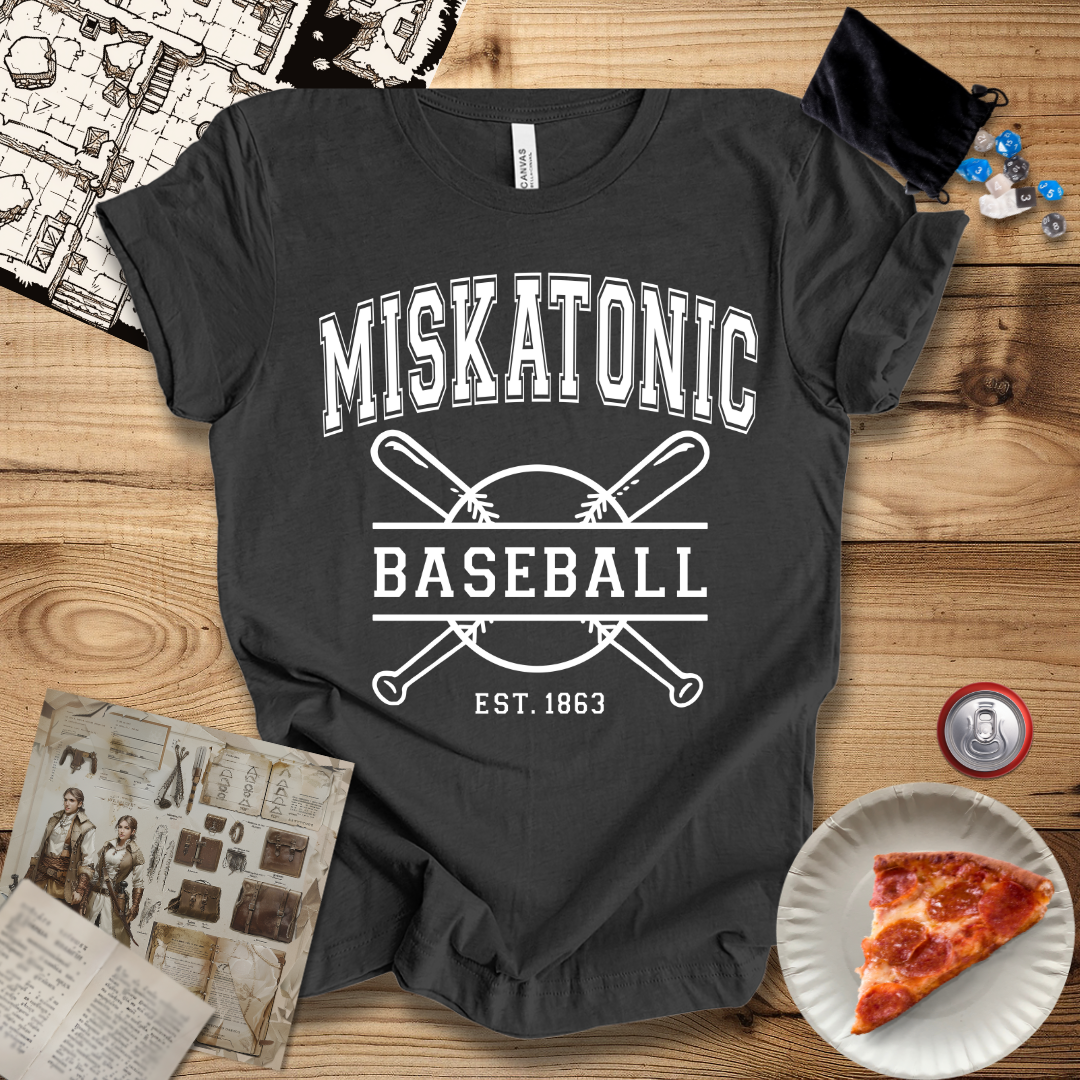 Miskatonic Baseball White T-Shirt