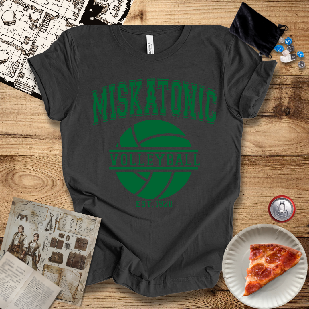 Miskatonic Volleyball Green T-Shirt