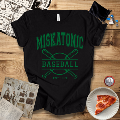 Miskatonic Baseball Green T-Shirt