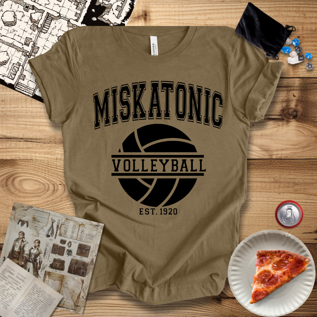 Miskatonic Volleyball Black T-Shirt