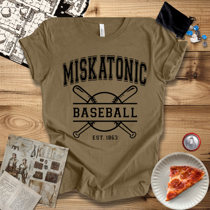 Miskatonic Baseball Black T-Shirt