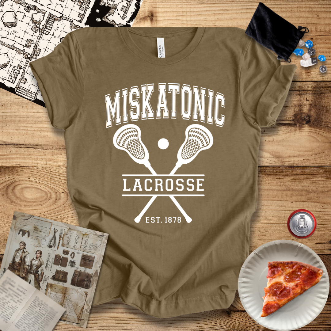 Miskatonic Lacrosse White T-Shirt