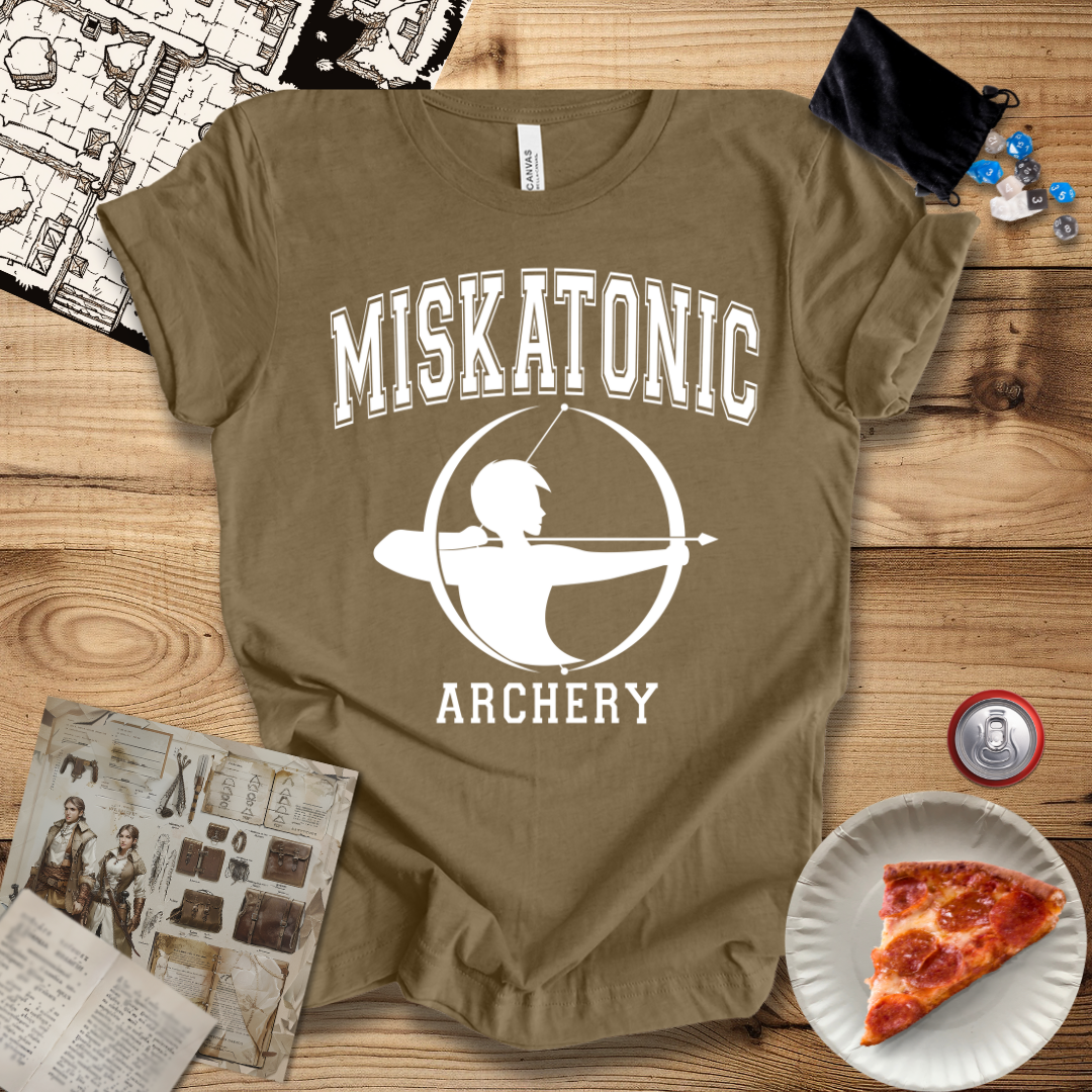 Miskatonic Archery White T-Shirt