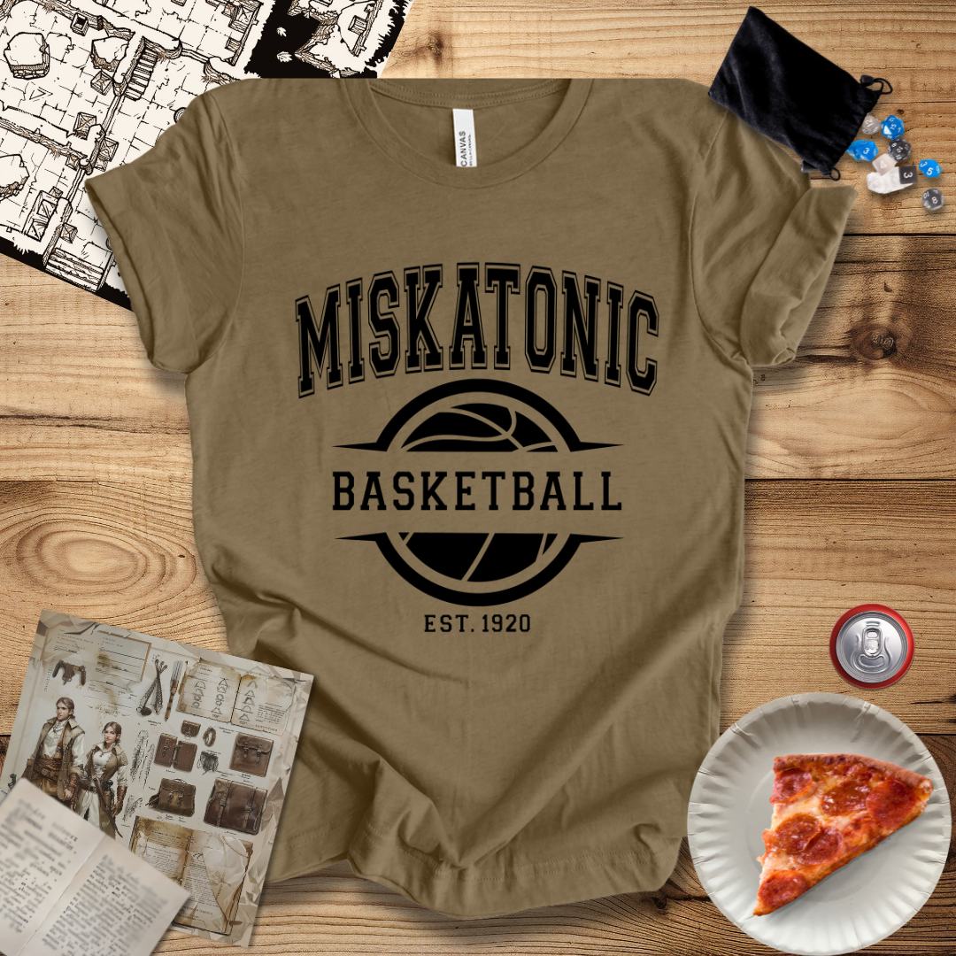 Miskatonic Basketball Black T-Shirt