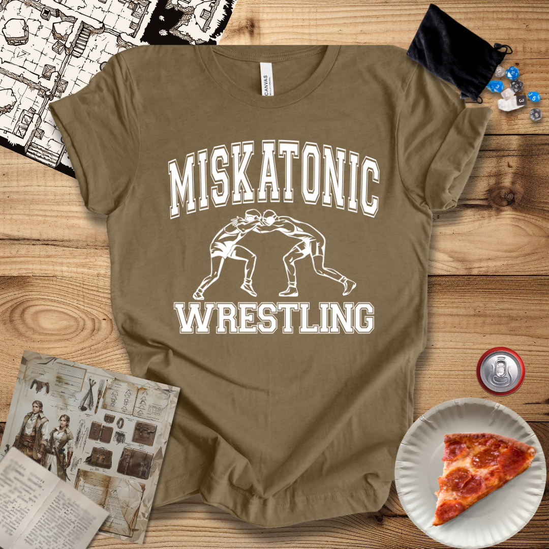 Miskatonic Wrestling White T-Shirt