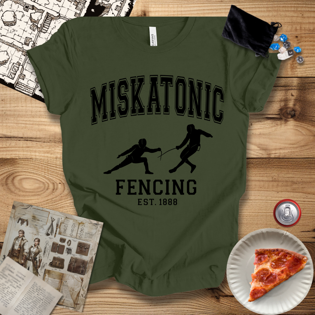 Miskatonic Fencing Black T-Shirt