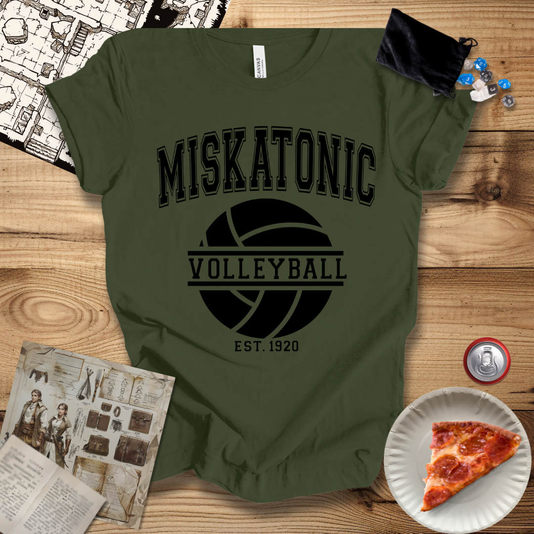 Miskatonic Volleyball Black T-Shirt