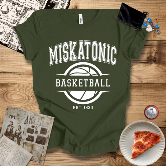 Miskatonic Baskeball White T-Shirt