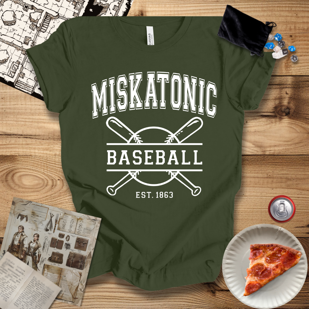 Miskatonic Baseball White T-Shirt