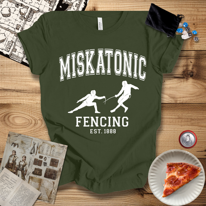 Miskatonic Fencing White T-Shirt