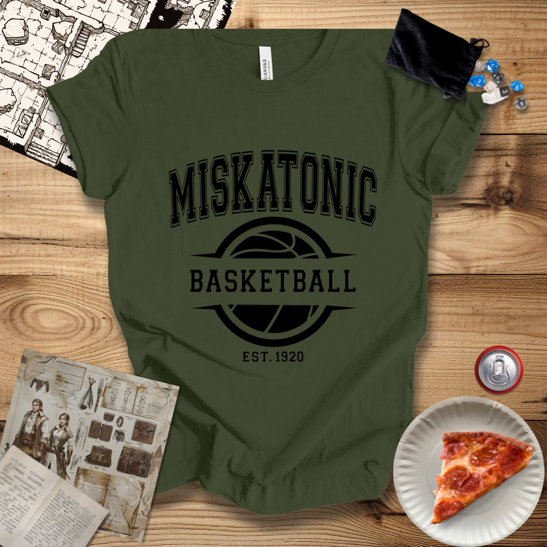 Miskatonic Basketball Black T-Shirt