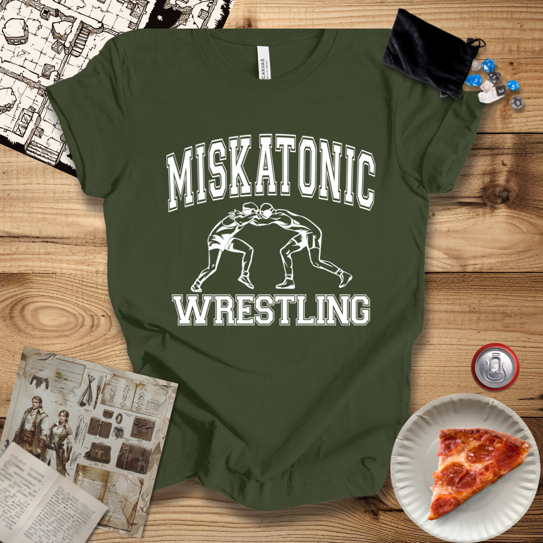 Miskatonic Wrestling White T-Shirt