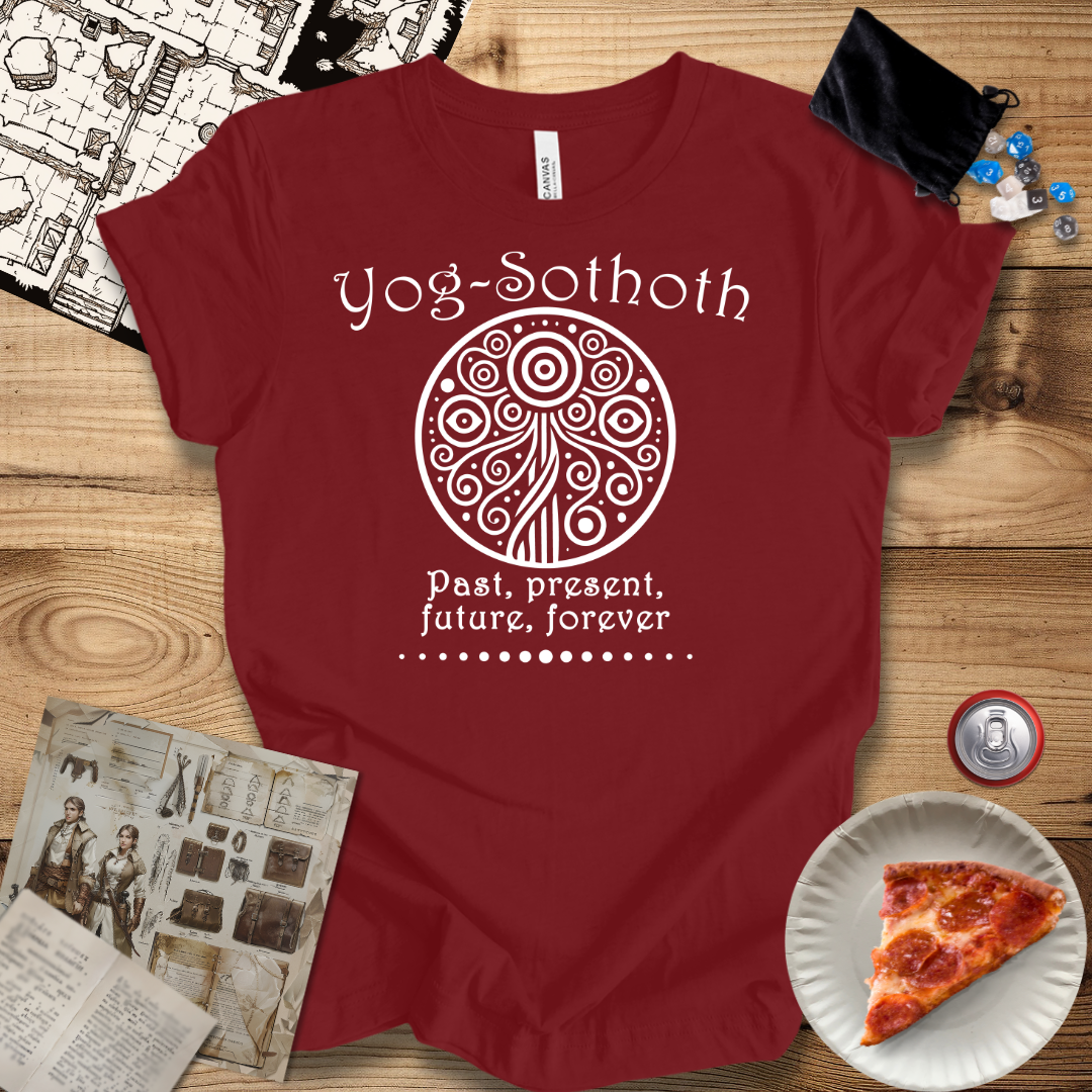 Yog-Sothoth Past, Present, Future Top Text T-Shirt