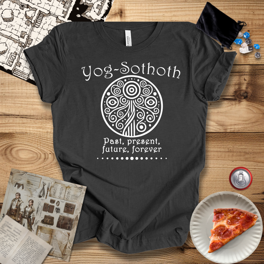 Yog-Sothoth Past, Present, Future Top Text T-Shirt